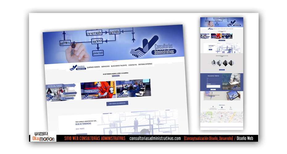 Consultorías Administrativas -diseño de sitio web,Identidad visual